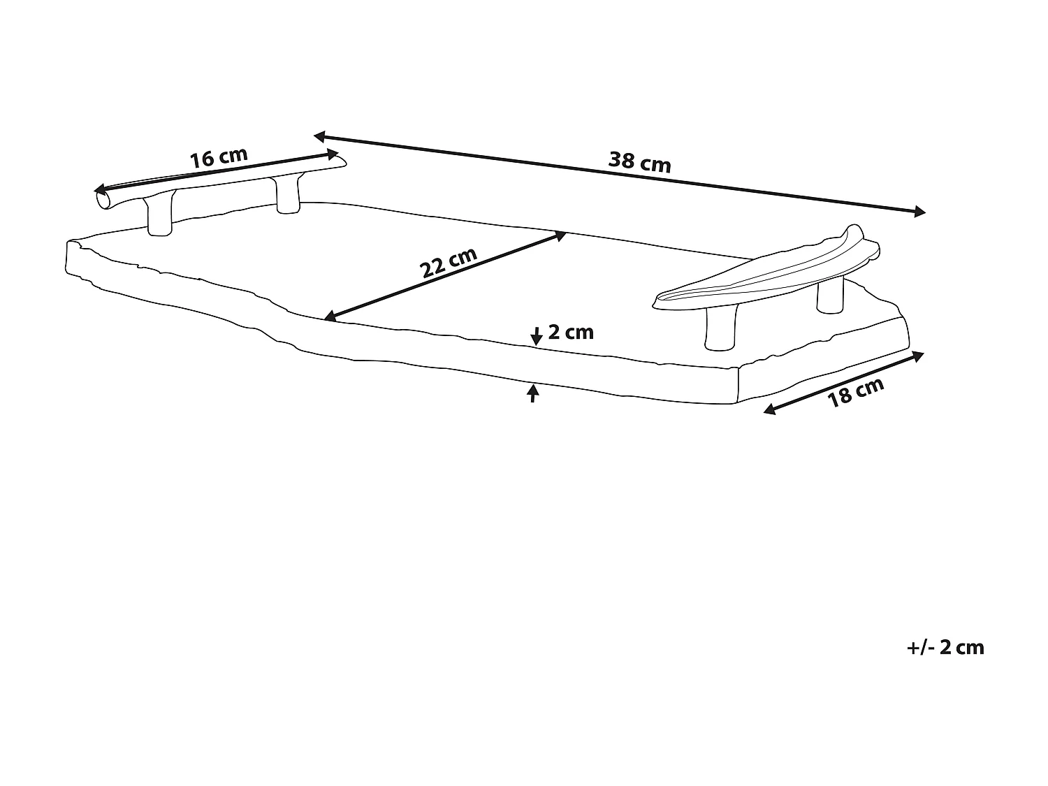 Plateau de service ZOGRAFOU Pierre Gris foncé
