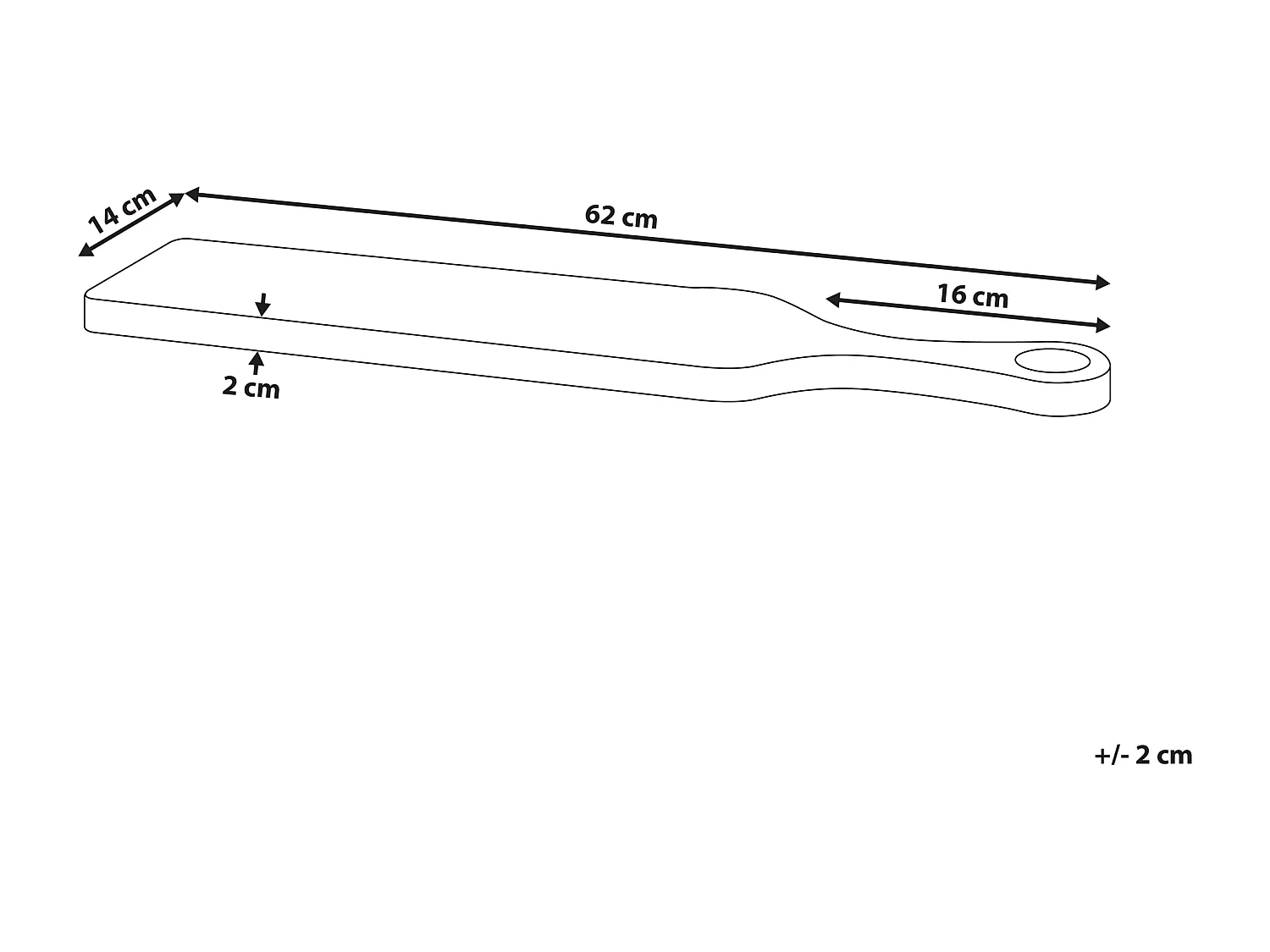 Bandeja de servir EDFU Madera de mango Marrón claro