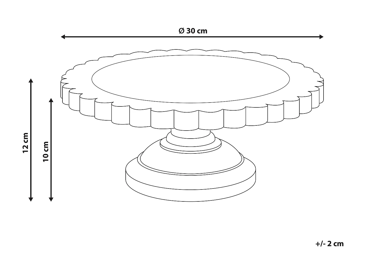 Support à gâteaux MEMFIS Bois de manguier Marron clair