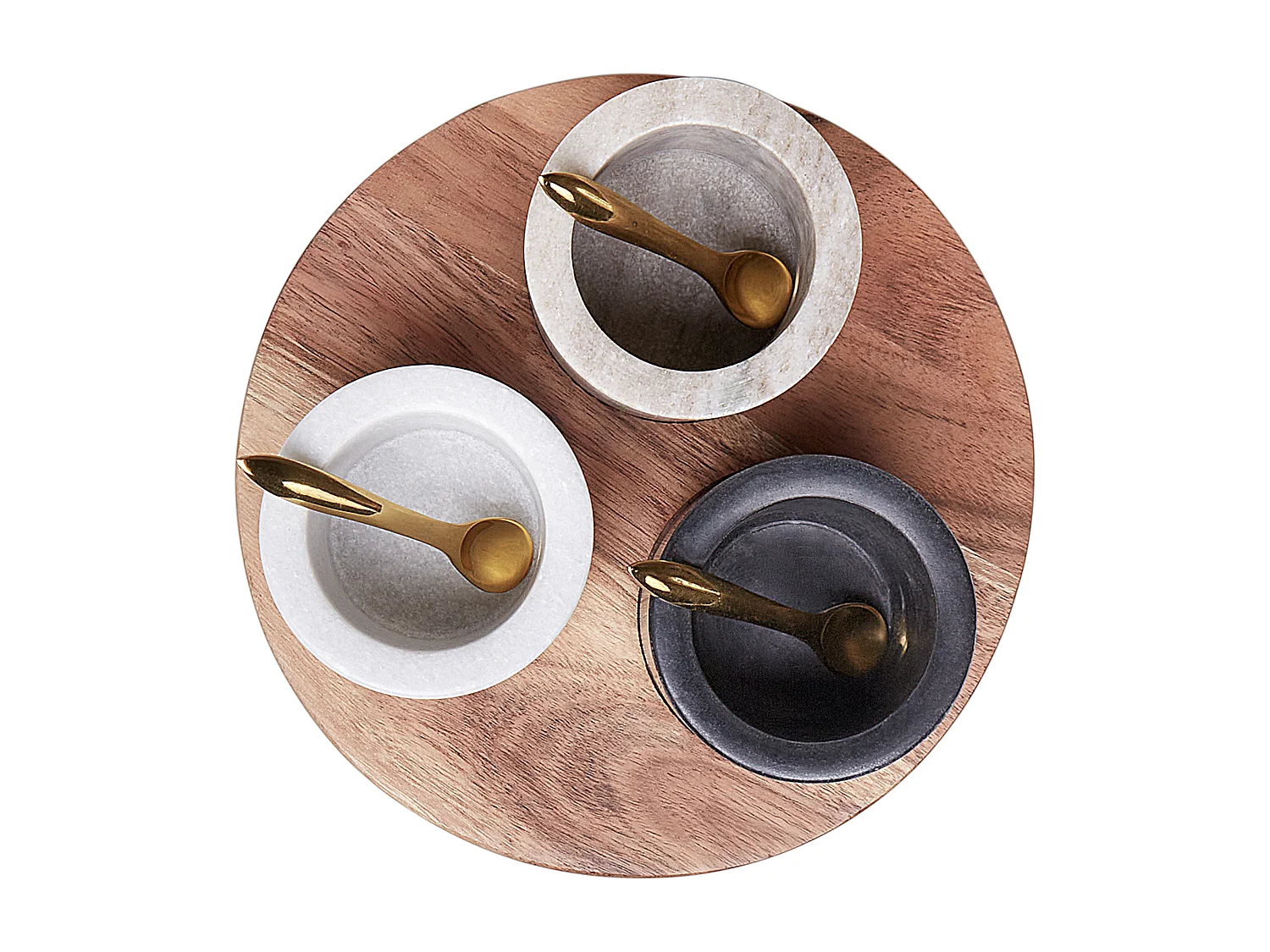 Plateau à 3 compartiments avec cuillère HERAKLION Pierre Multicolore