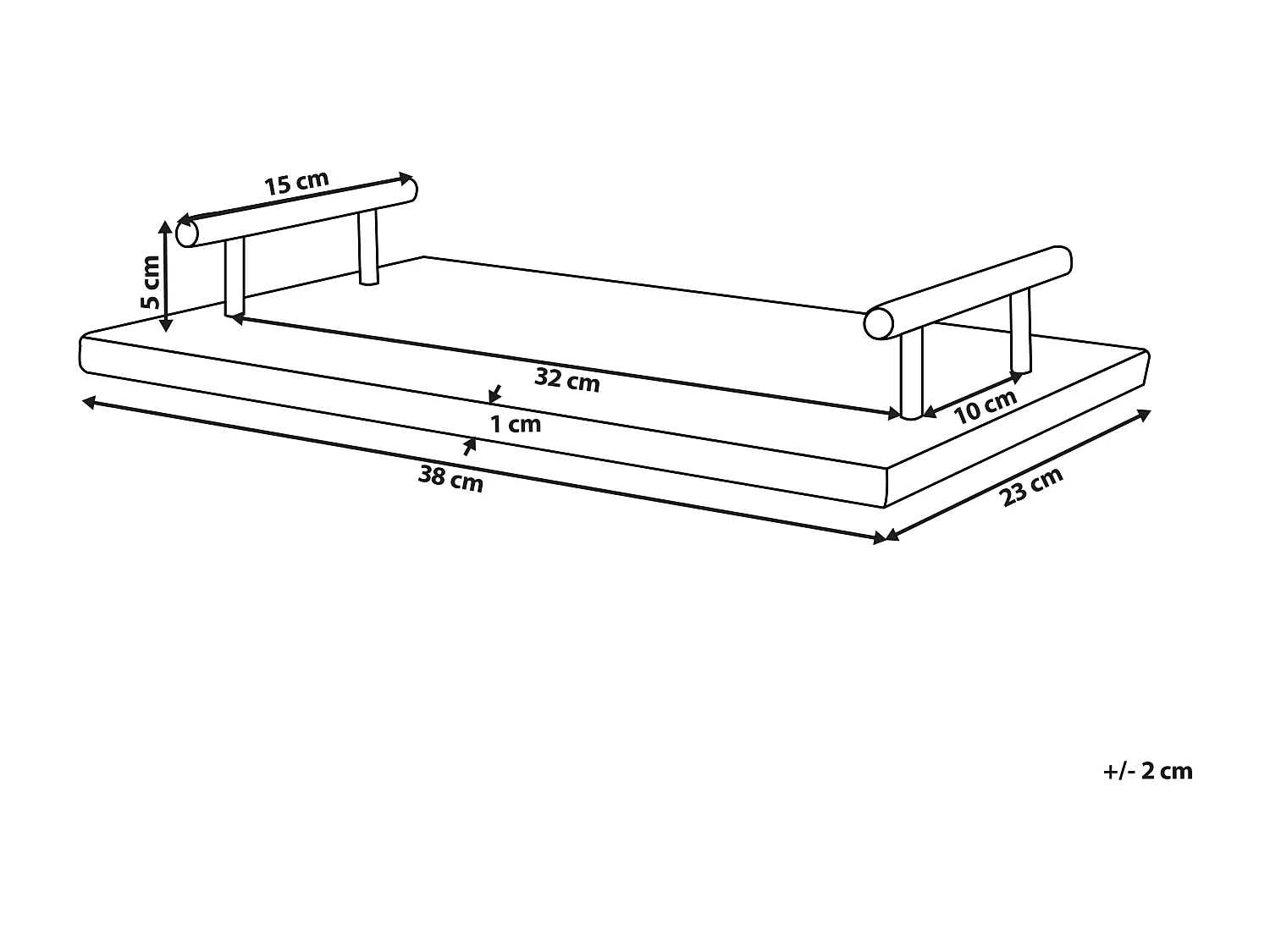 Servierbrett DIMARI Stein Schwarz