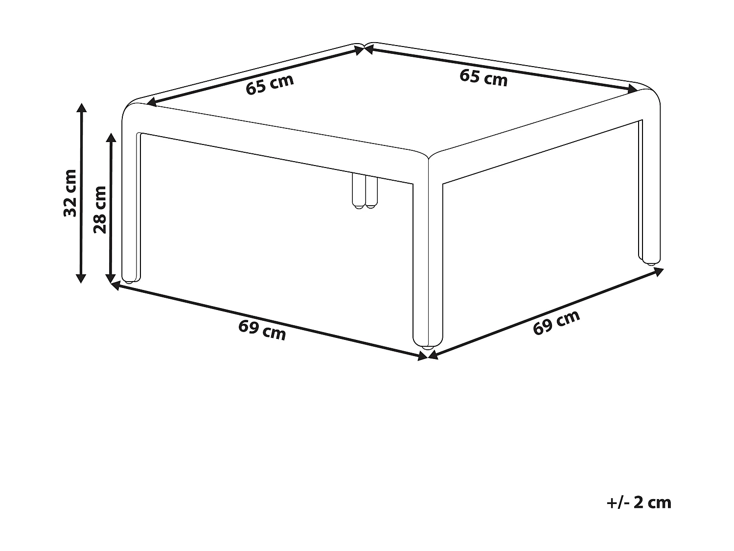 Table basse de jardin FERRETTI Beige clair