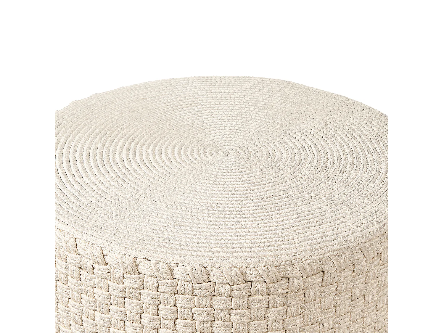 Pouf de jardin ⌀ 70 cm beige clair MITHI