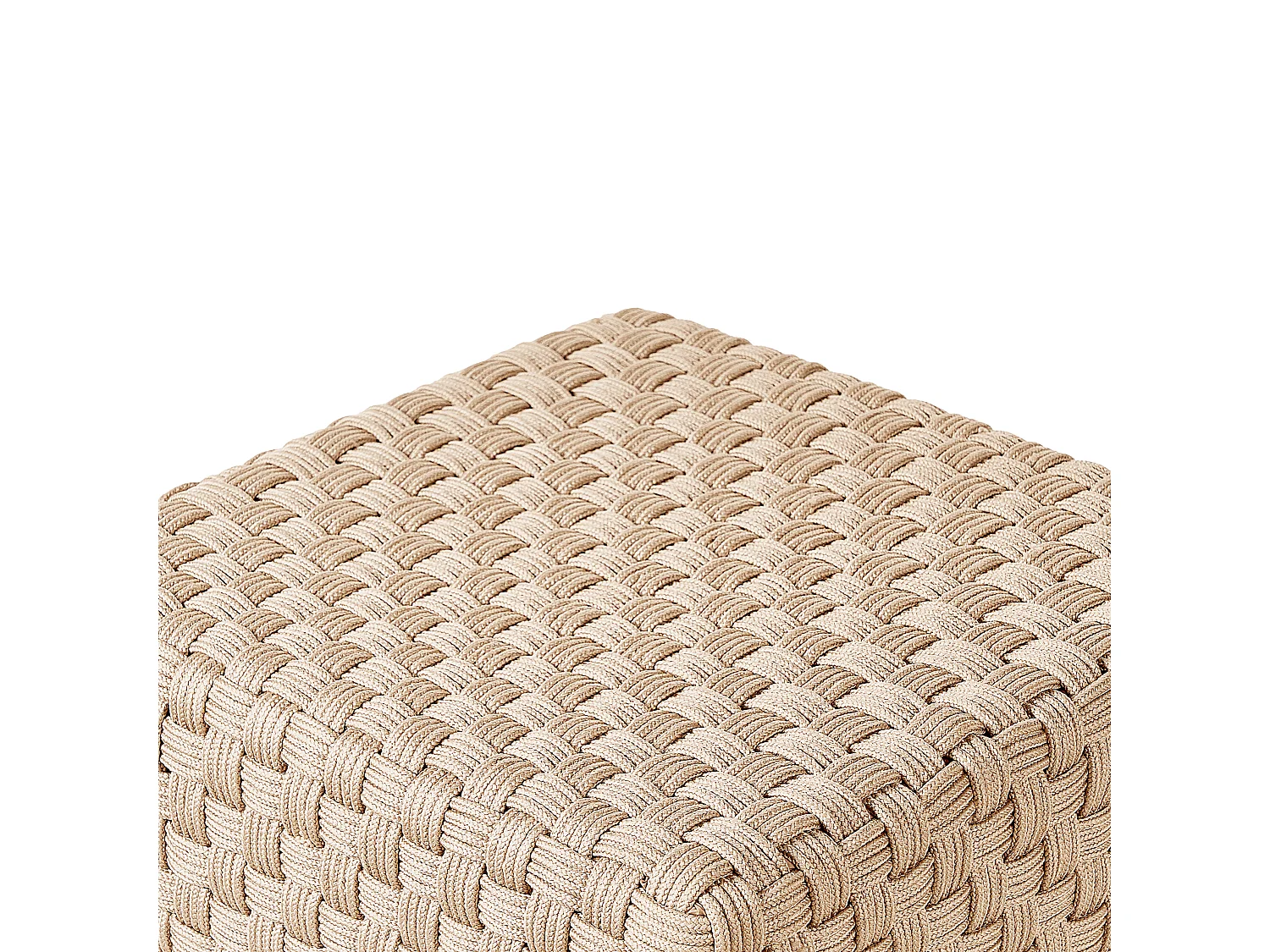 Pouf NALLI Hellbeige 50 cm 50 cm 35 cm