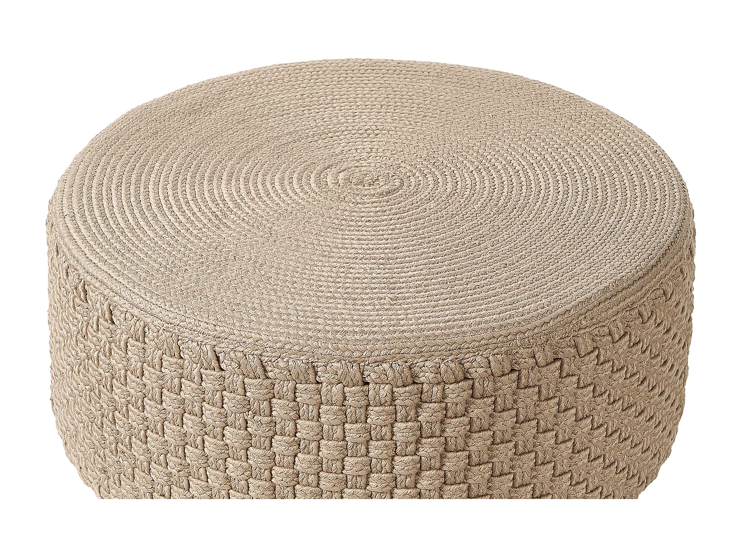 Pouf de jardin ⌀ 70 cm beige MITHI