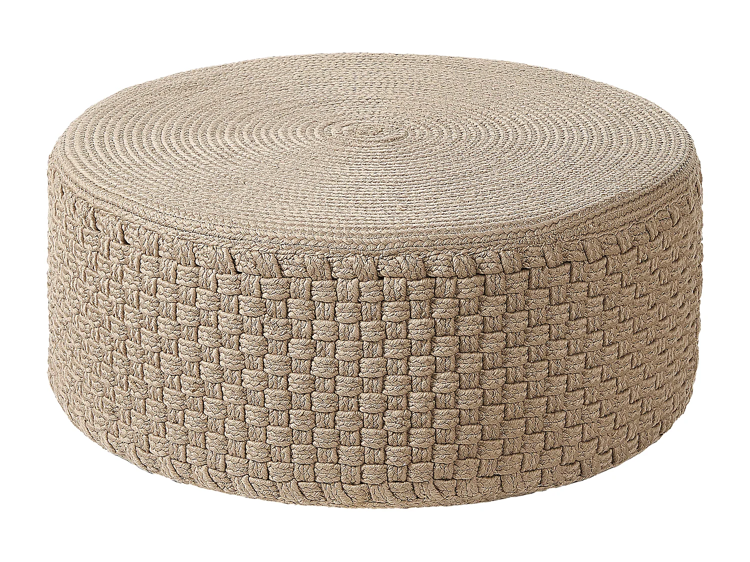 Pouf MITHI Beige 70 cm 70 cm 30 cm