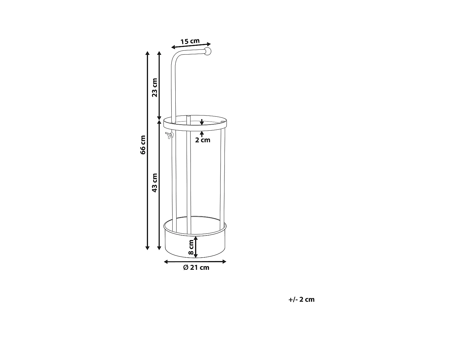 Porte-parapluie MONNAIE Métal Noir