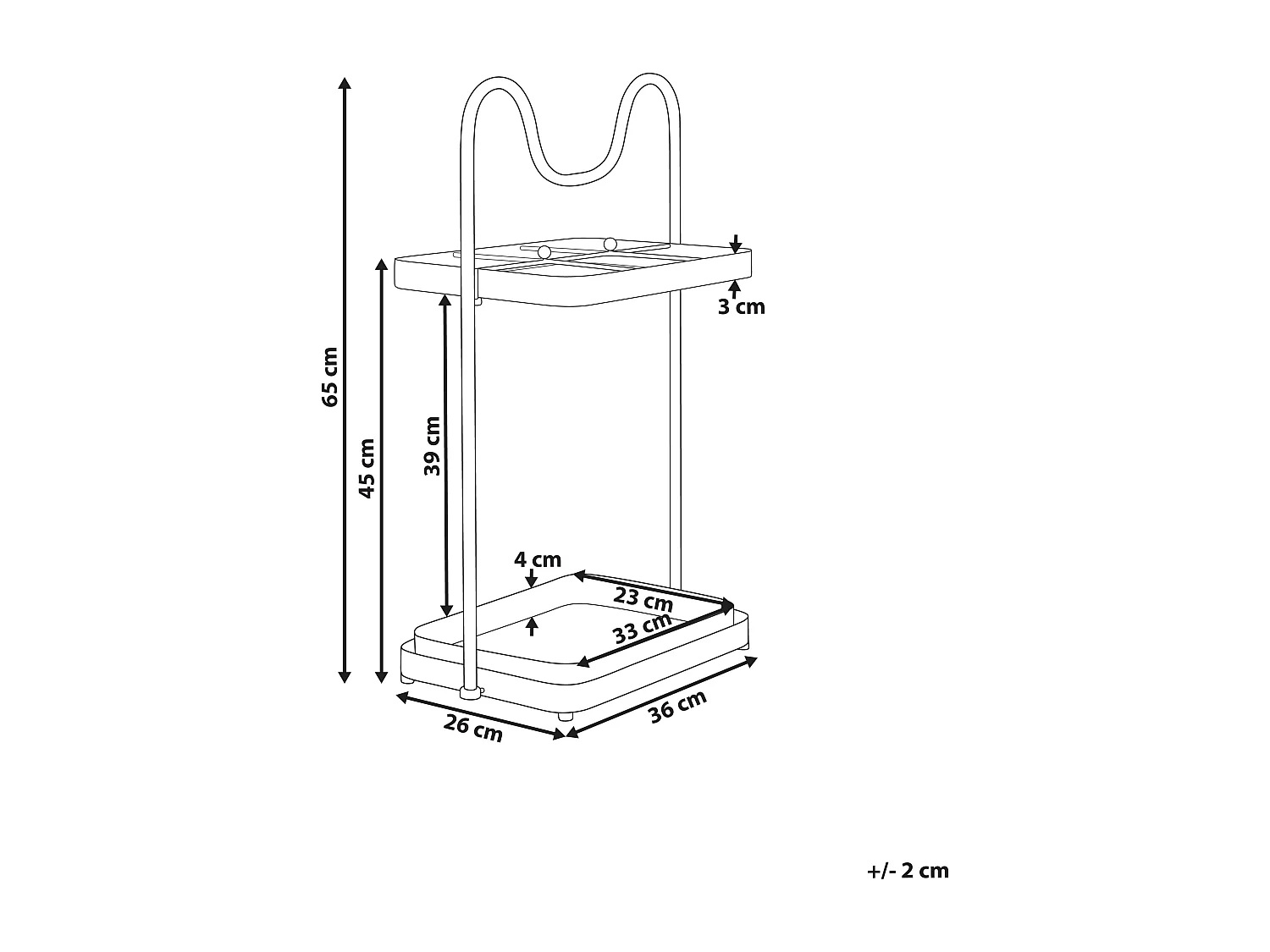 Stojak na parasole CHAVERNY Metal Beżowy