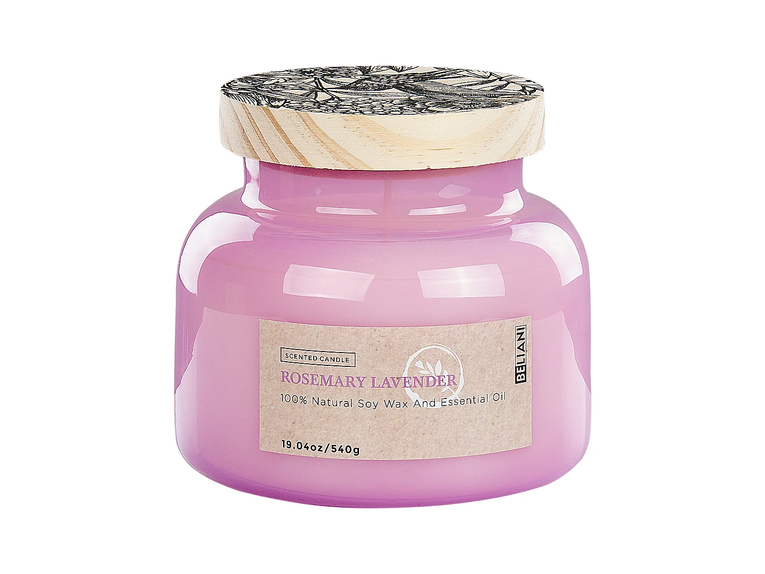 Bougie parfumée DELIGHT BLISS Cire de soja Notes de fraîcheur