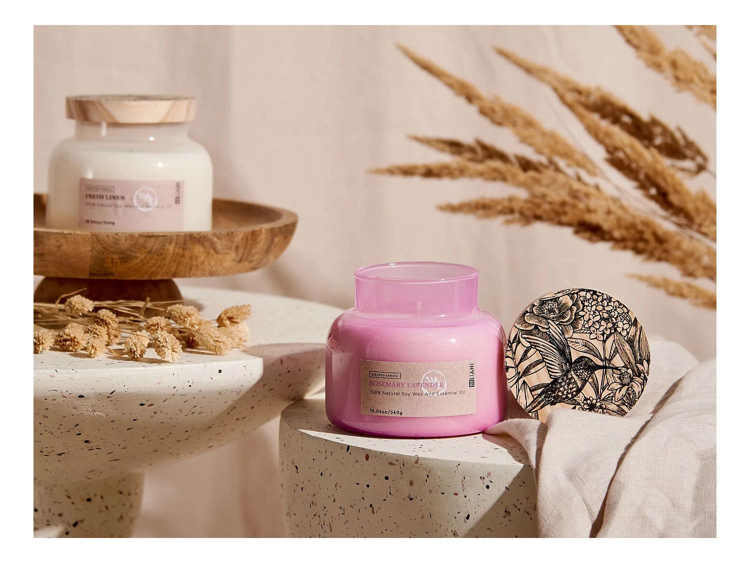 Bougie parfumée DELIGHT BLISS Cire de soja Notes de fraîcheur