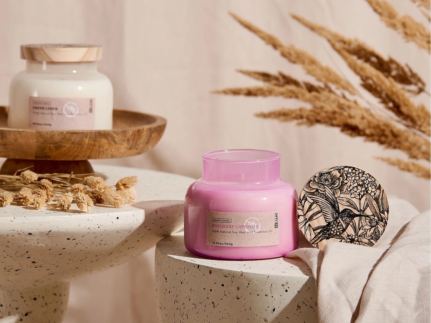 Bougie parfumée DELIGHT BLISS Cire de soja Notes de fraîcheur