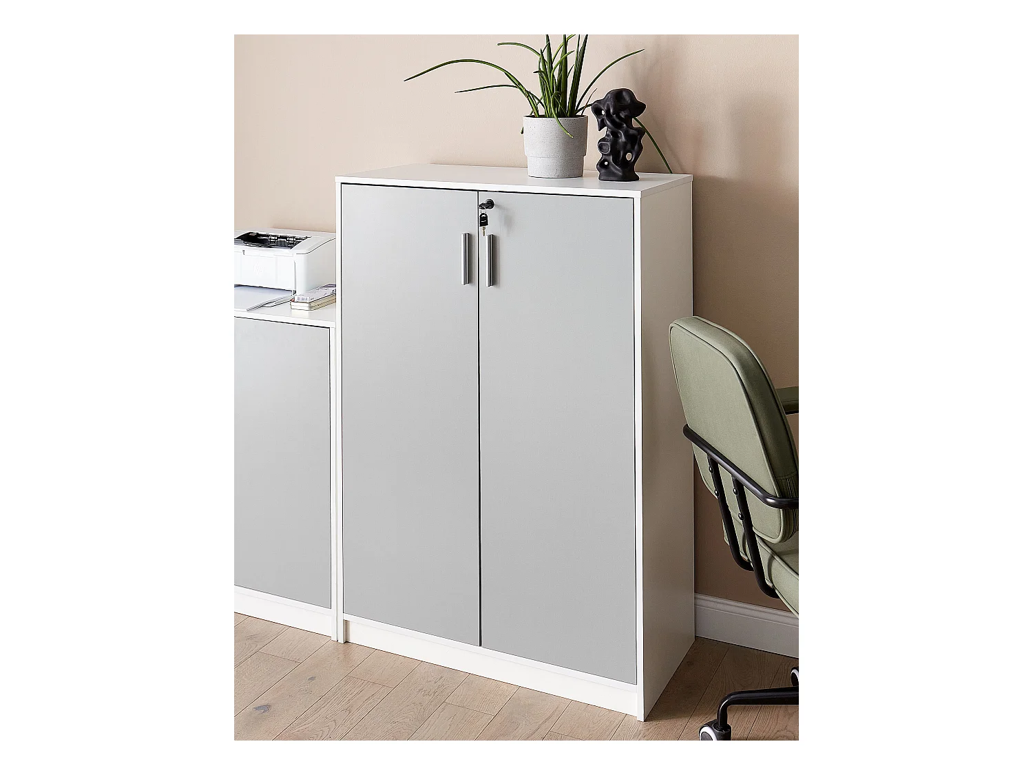 Meuble de rangement ZEHNA Gris clair