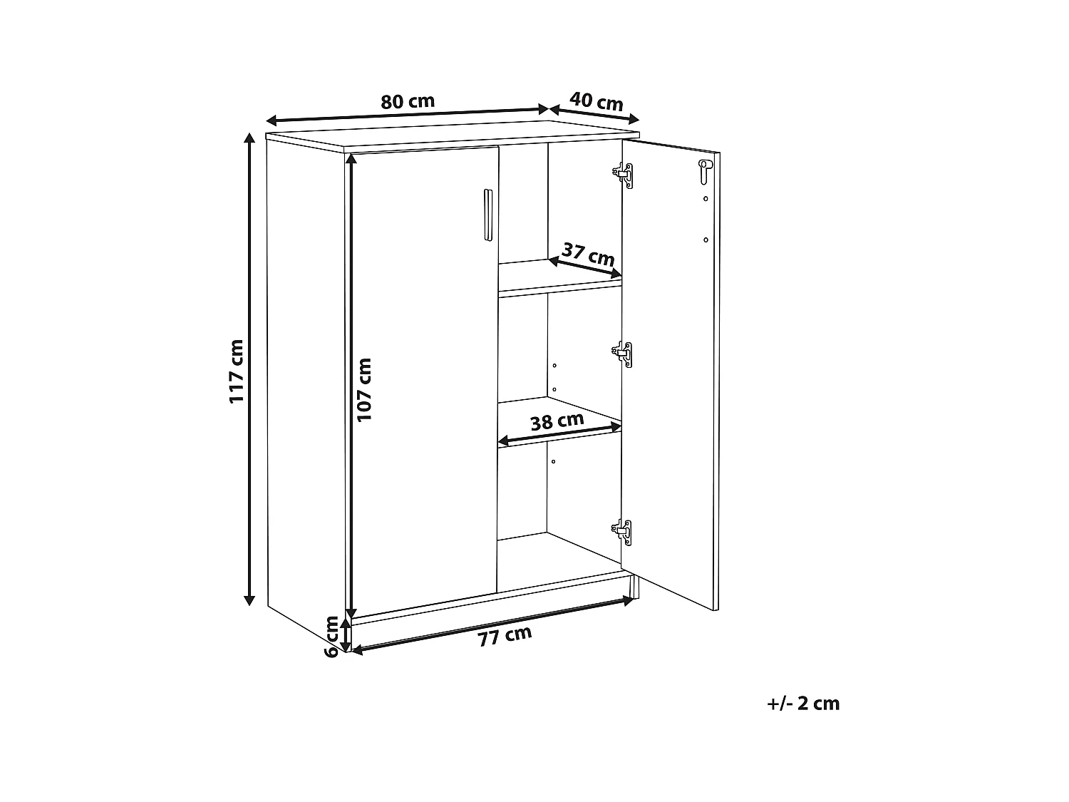 Meuble de rangement ZEHNA Gris clair
