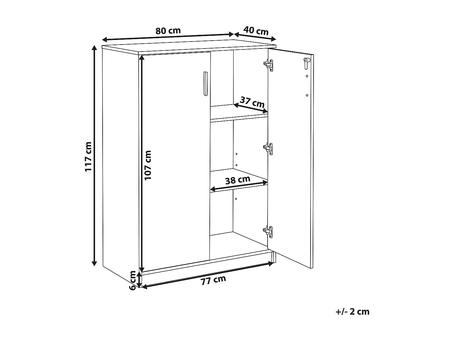Meuble de rangement ZEHNA Marron/noir