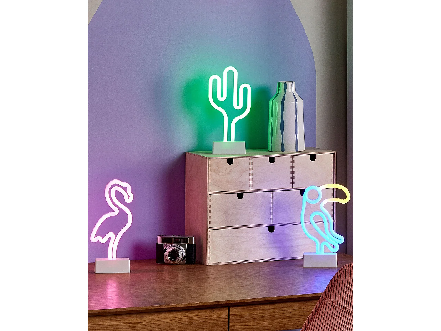 Lot de 3 néons LED MABEL Multicolore