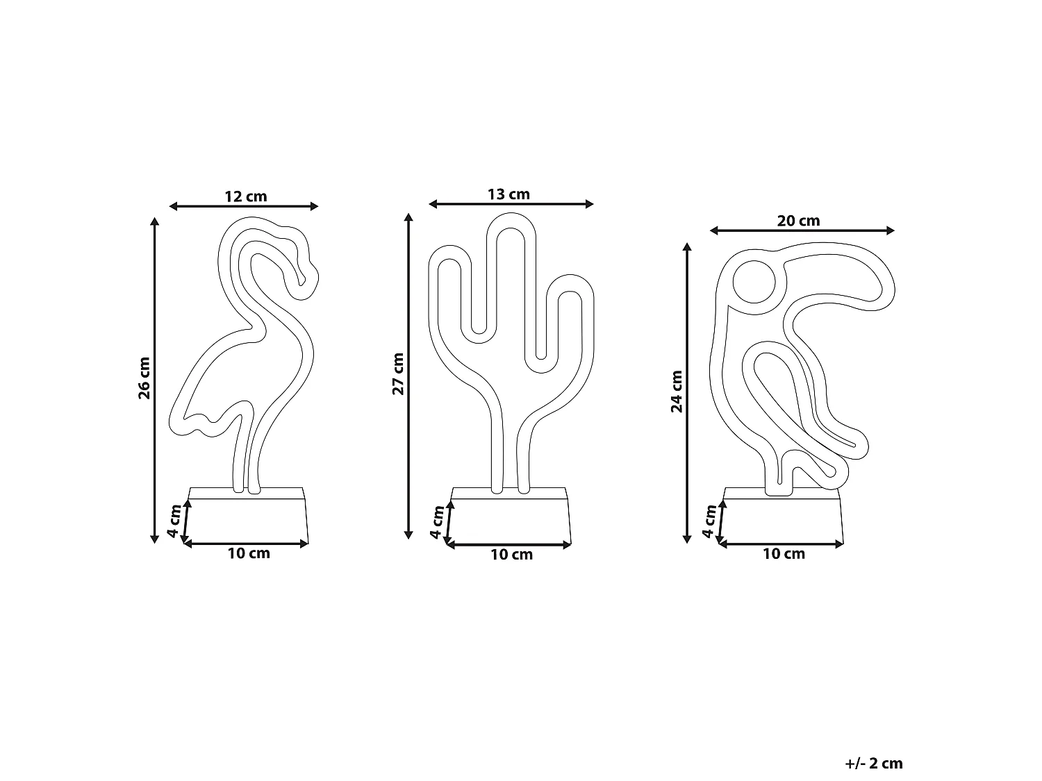 Lot de 3 néons LED MABEL Multicolore