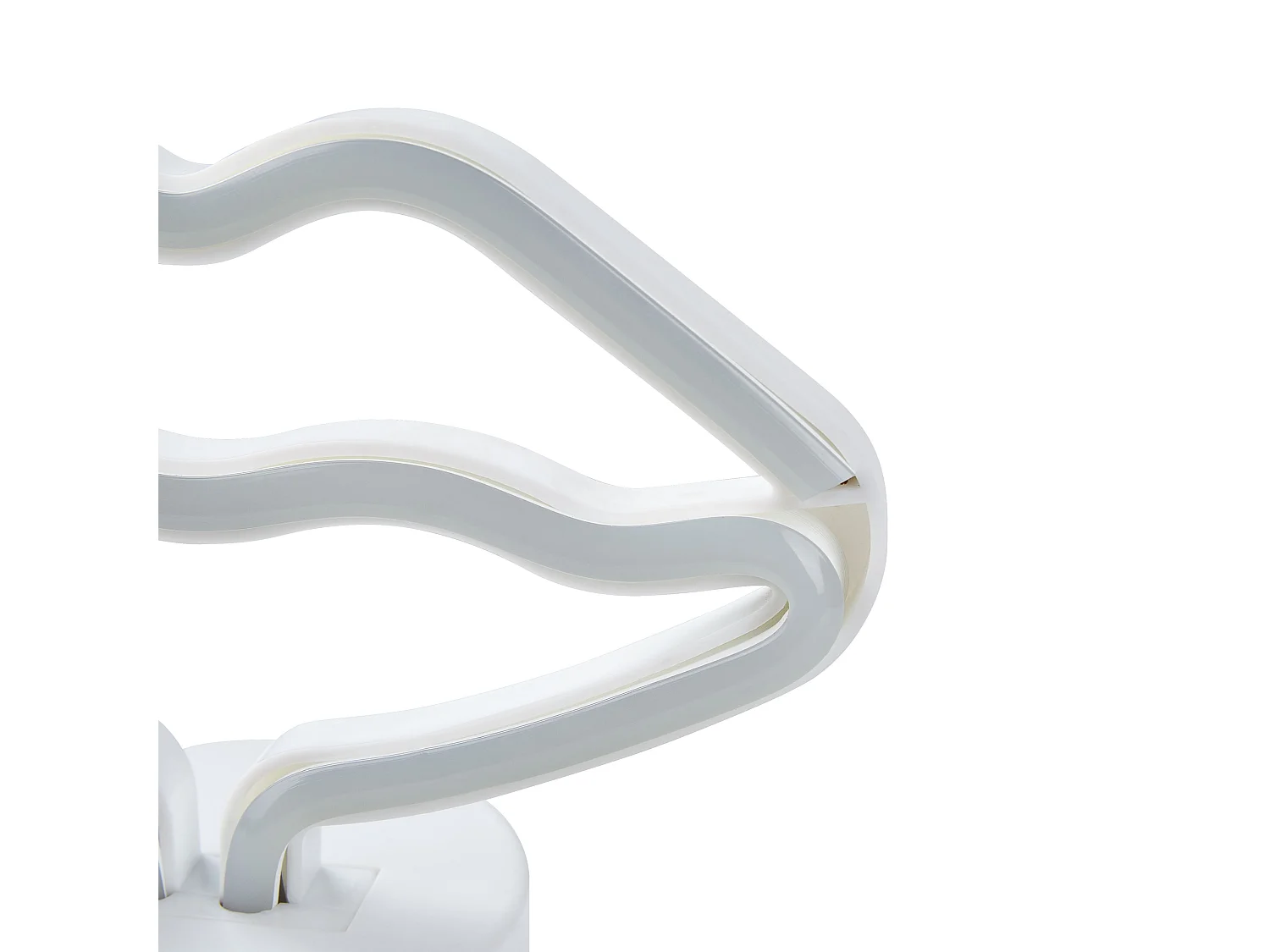 LED Neon Licht Dekofigur rosa 15 cm hoch Mund Lippen batteriebetrieben Flora