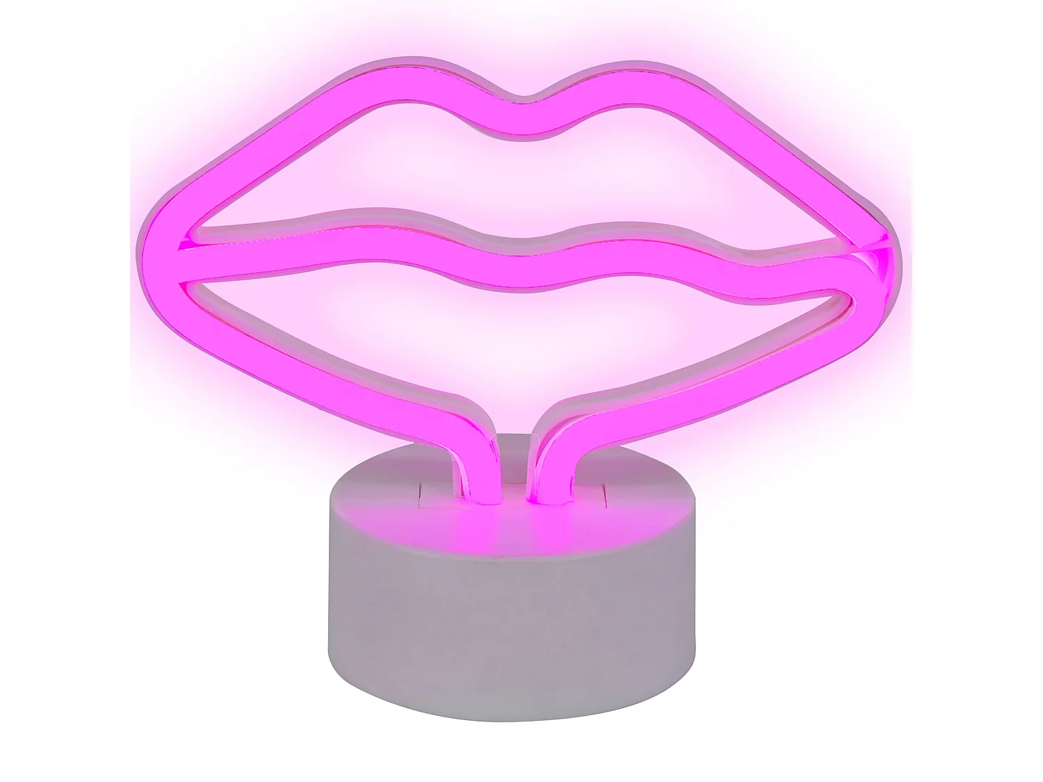 LED Neon Sign Lips FLORA Pink