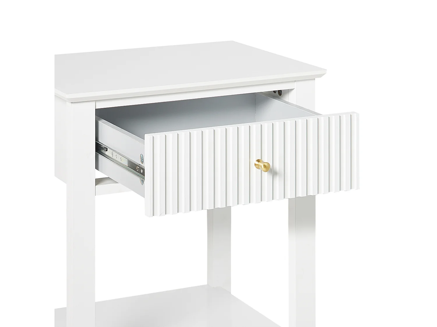 Table de nuit à 1 tiroir ASSISI Blanc