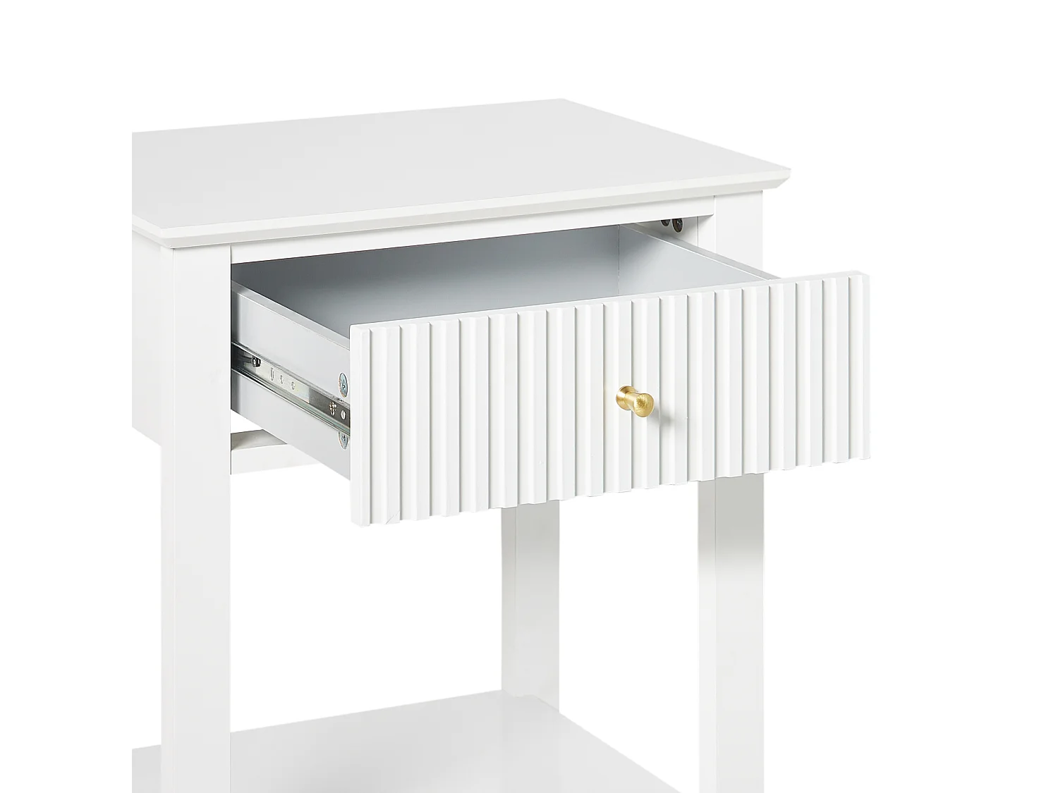 Table de nuit à 1 tiroir ASSISI Blanc