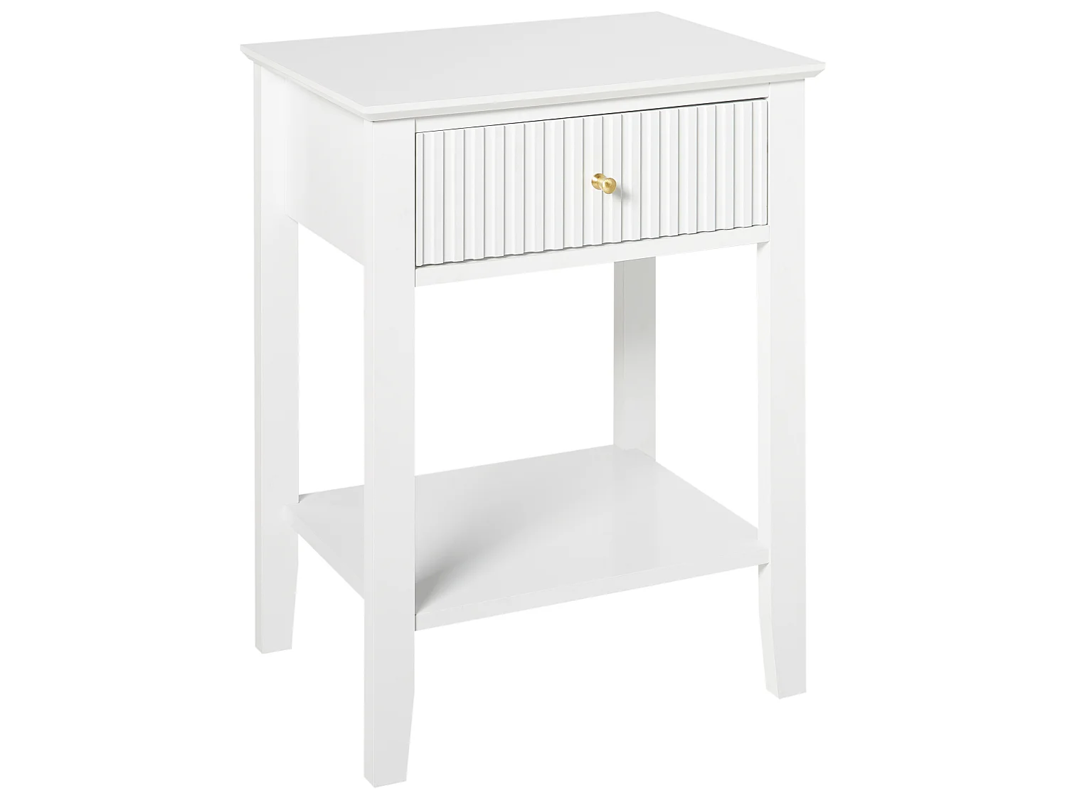 1 Drawer Bedside Table ASSISI White
