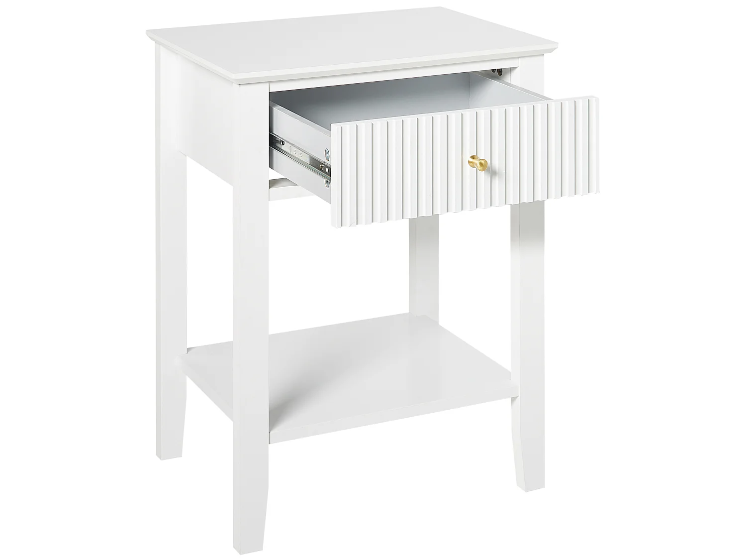 1 Drawer Bedside Table ASSISI White