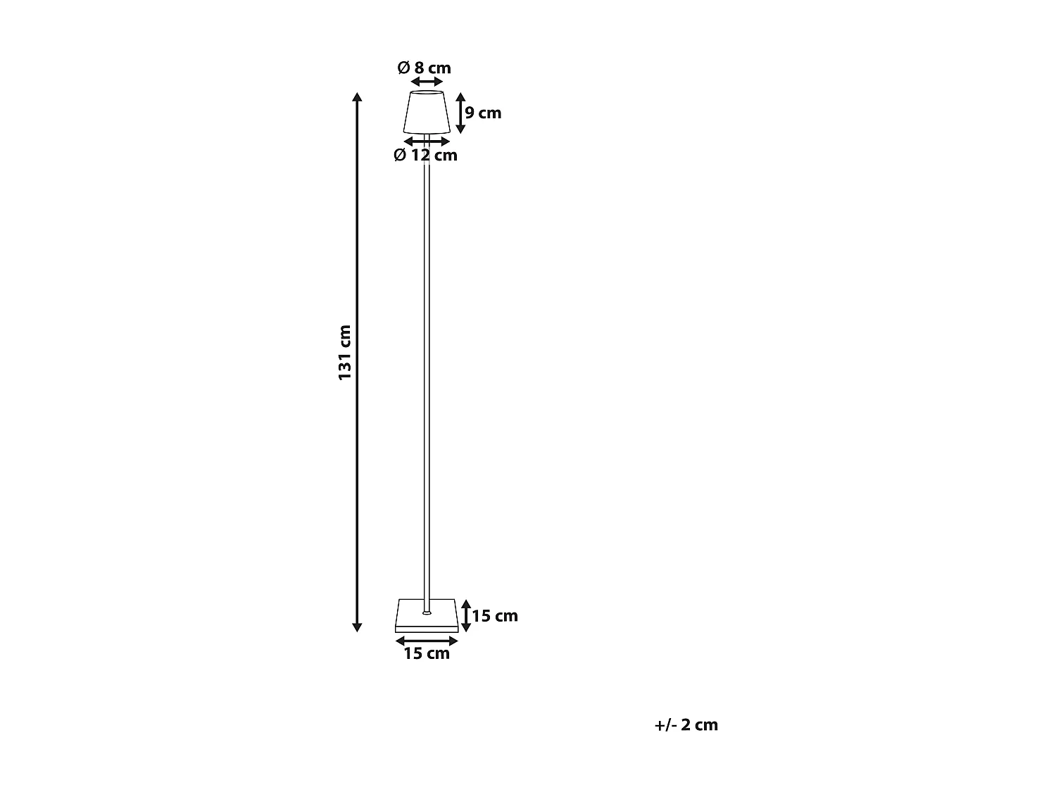 Lampada da terra senza fili a LED GAVARRESA Metallo Nero