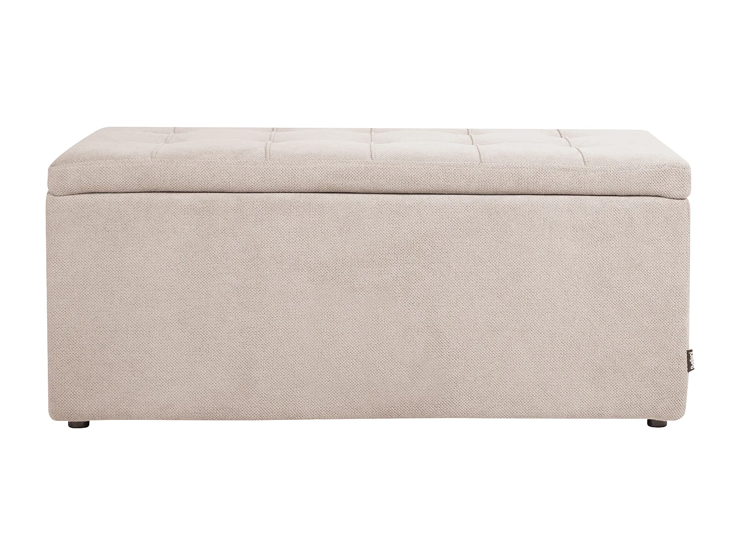 Pouf de rangement OREM Tissu Beige