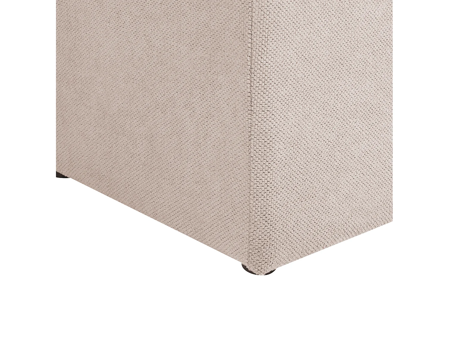 Pouf de rangement OREM Tissu Beige