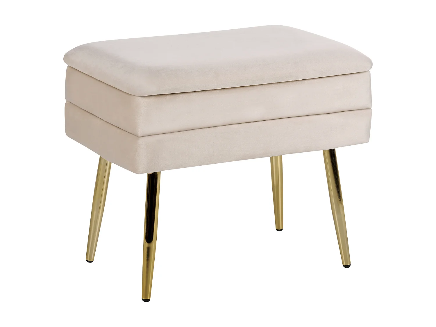 Truhenbank ODESSA Samtstoff Beige