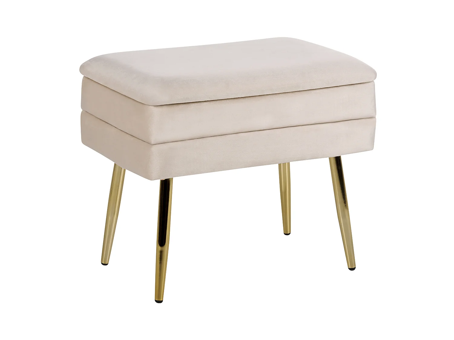 Upholstered Storage Bench ODESSA Velvet Beige