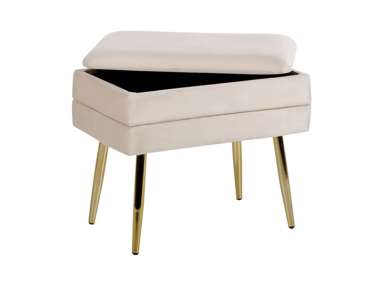 Upholstered Storage Bench ODESSA Velvet Beige