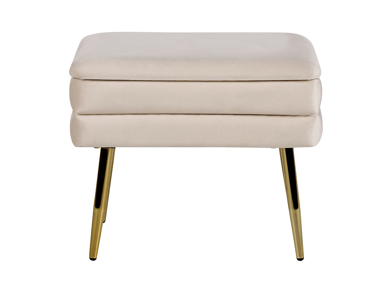 Upholstered Storage Bench ODESSA Velvet Beige