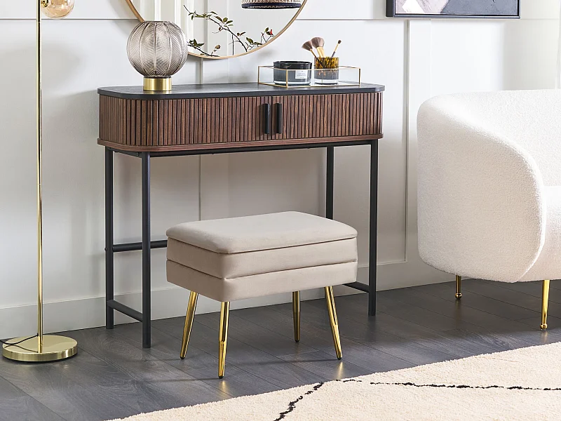 Bank met opbergruimte ODESSA Fluweel Beige