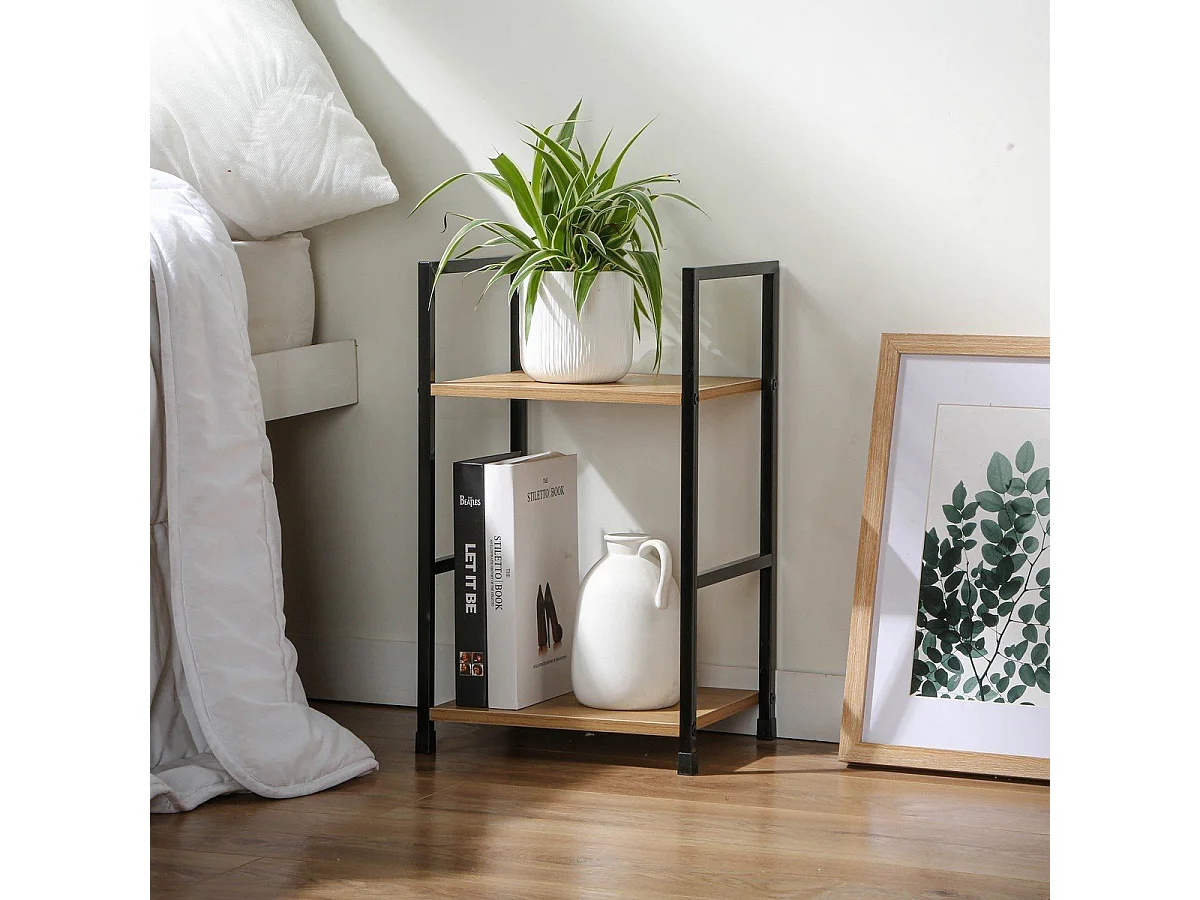 Nachttisch mit 2 Ebenen H48 cm - LEXIE