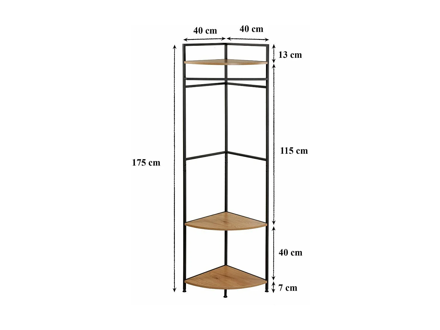Etagère penderie d'angle H175 cm - LEXIE