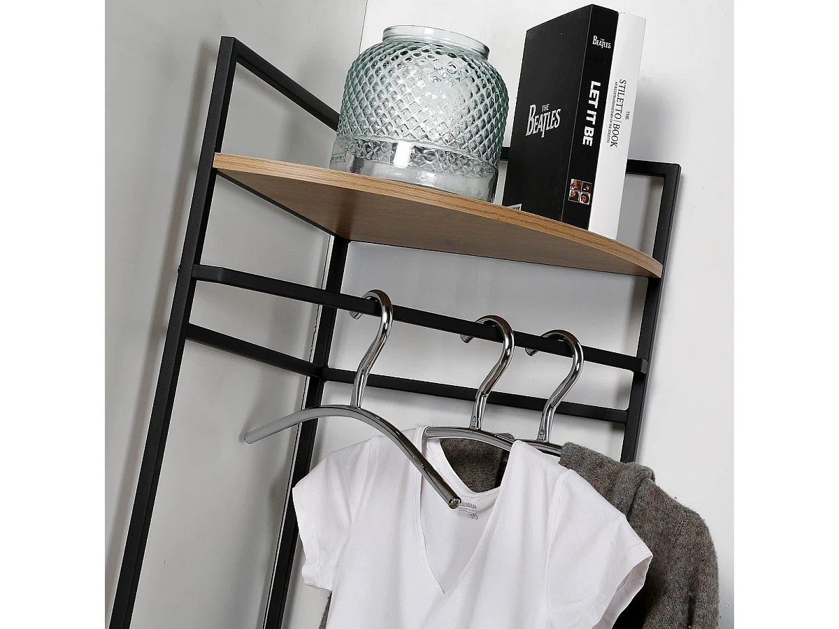 Etagère penderie d'angle H175 cm - LEXIE