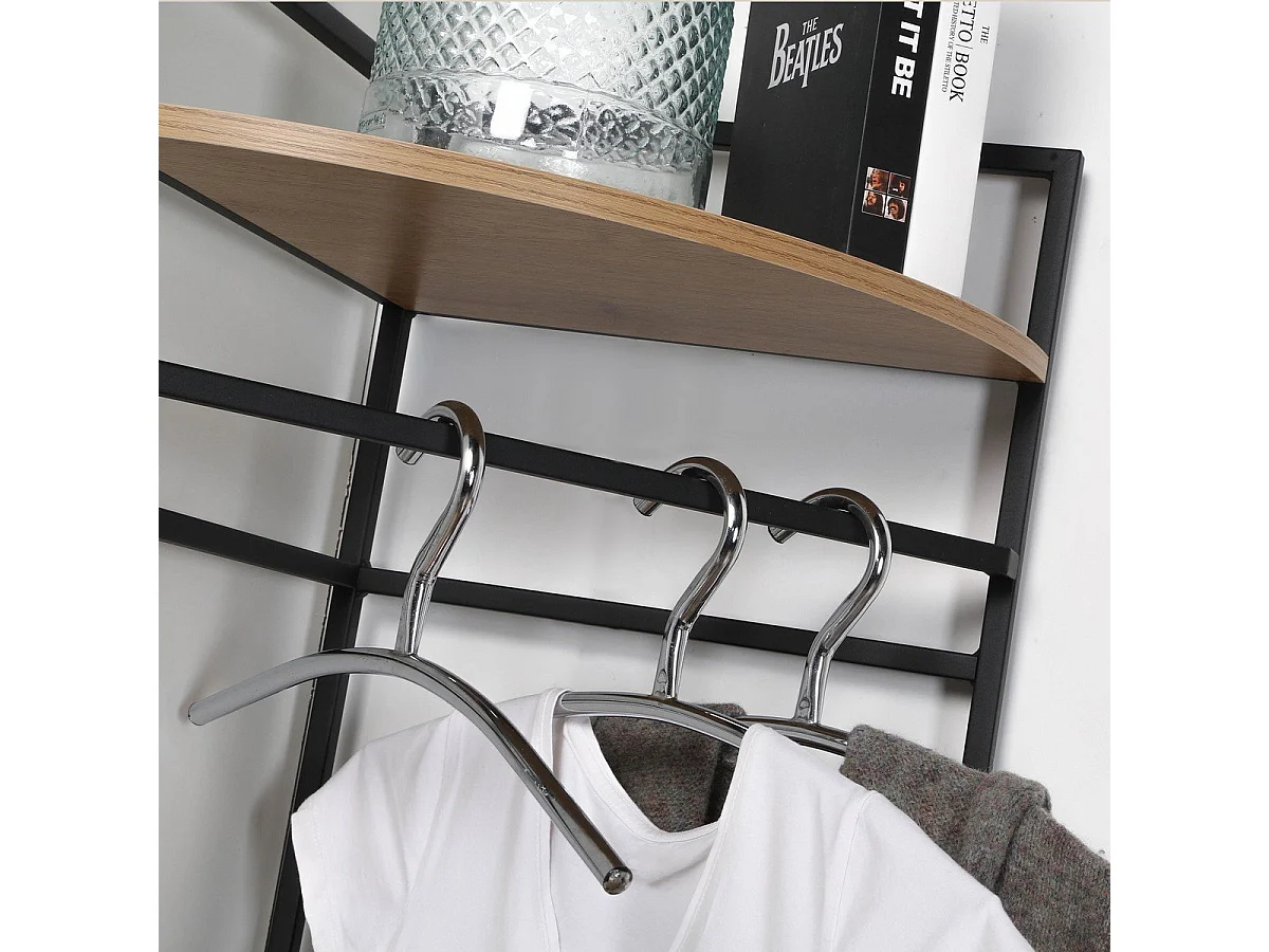 Etagère penderie d'angle H175 cm - LEXIE