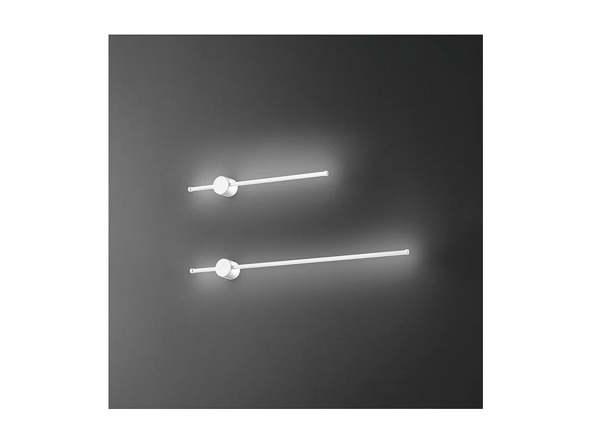 CLOCK LED-Wandleuchte aus Aluminium 12W 3000K Perenz 65 cm Weiß