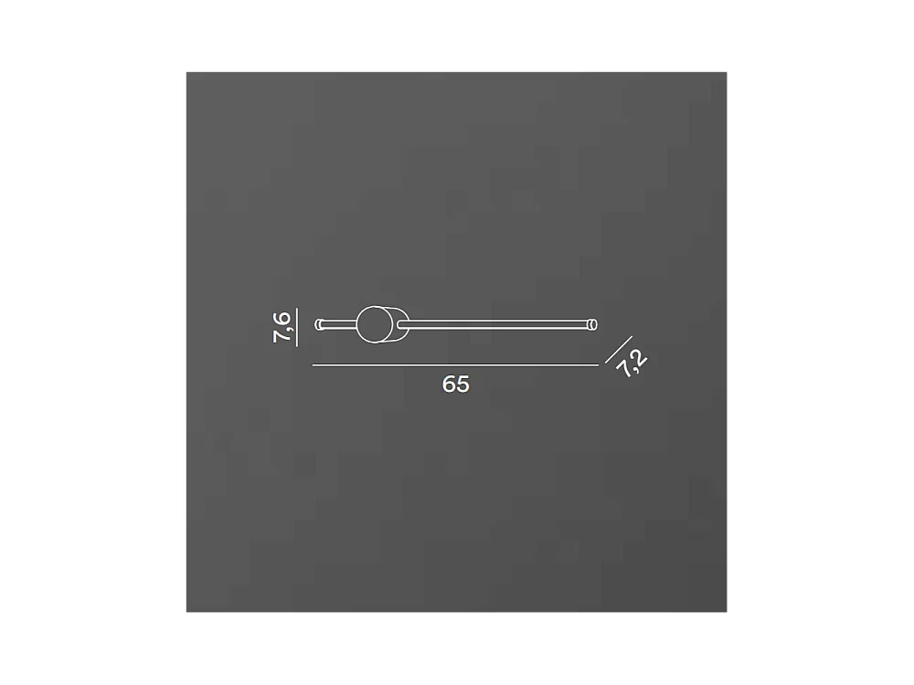 CLOCK LED-Wandleuchte aus Aluminium 12W 3000K Perenz 65 cm Weiß