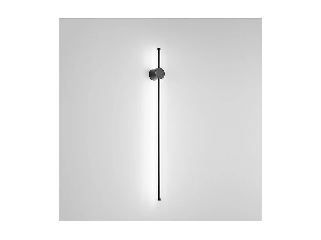 CLOCK LED-Wandleuchte aus Aluminium 12W 3000K Perenz 65 cm Schwarz