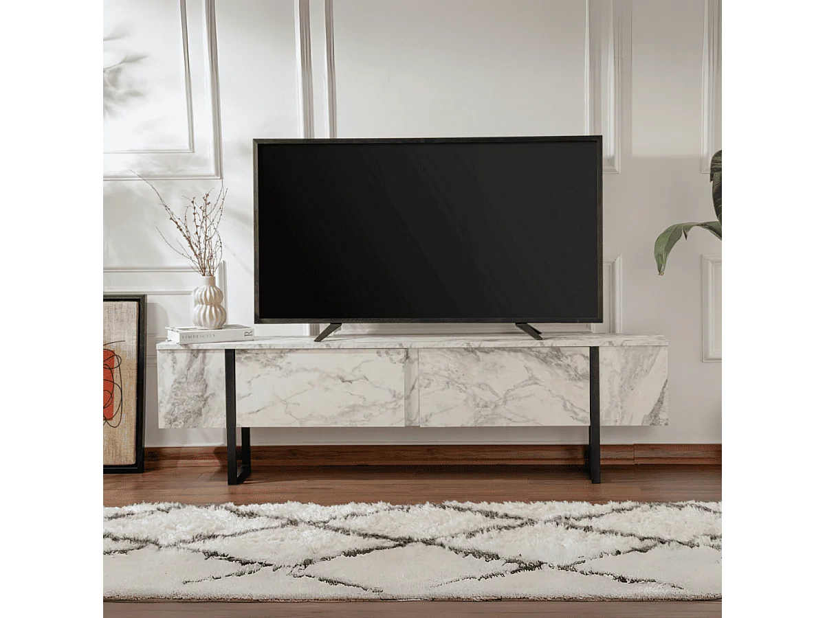 TV-Möbel mit 2 Klapptüren L180 cm - SERENITY