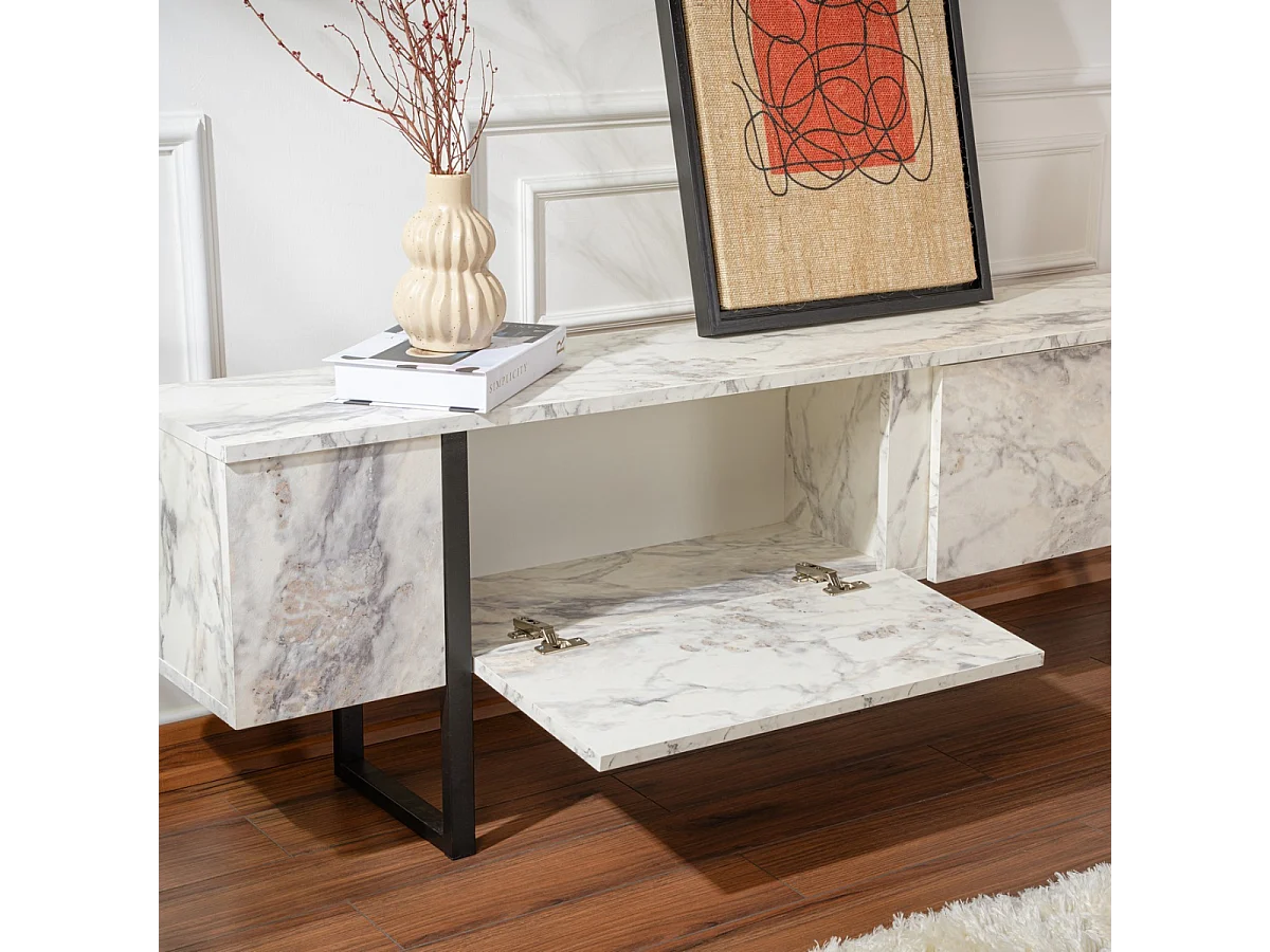 TV-Möbel mit 2 Klapptüren L180 cm - SERENITY