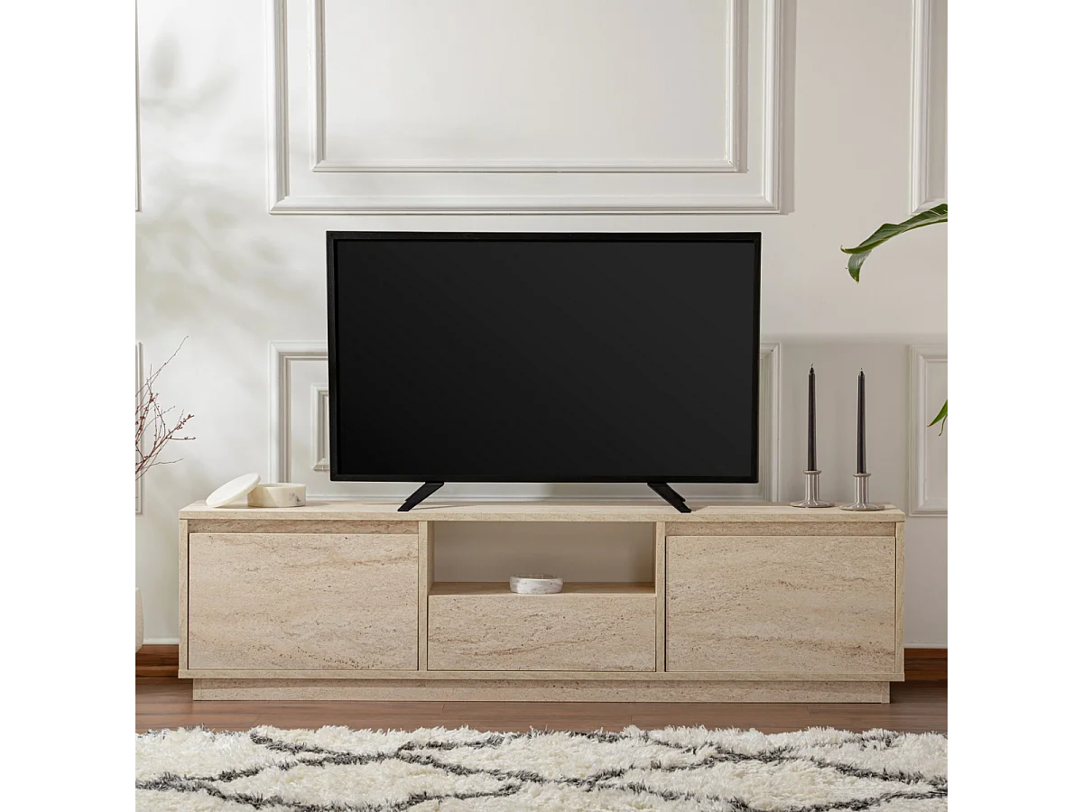 Mobile TV con 3 ante ribaltabili e 1 vano aperto L160 cm - VANGUARD