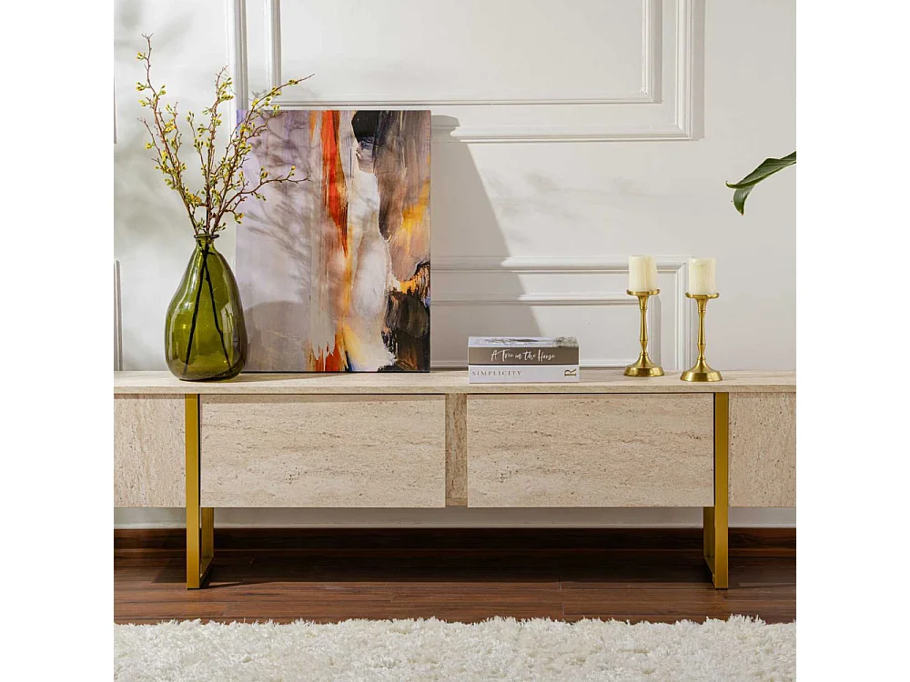 TV-Möbel mit 2 Klapptüren L180 cm - SERENITY