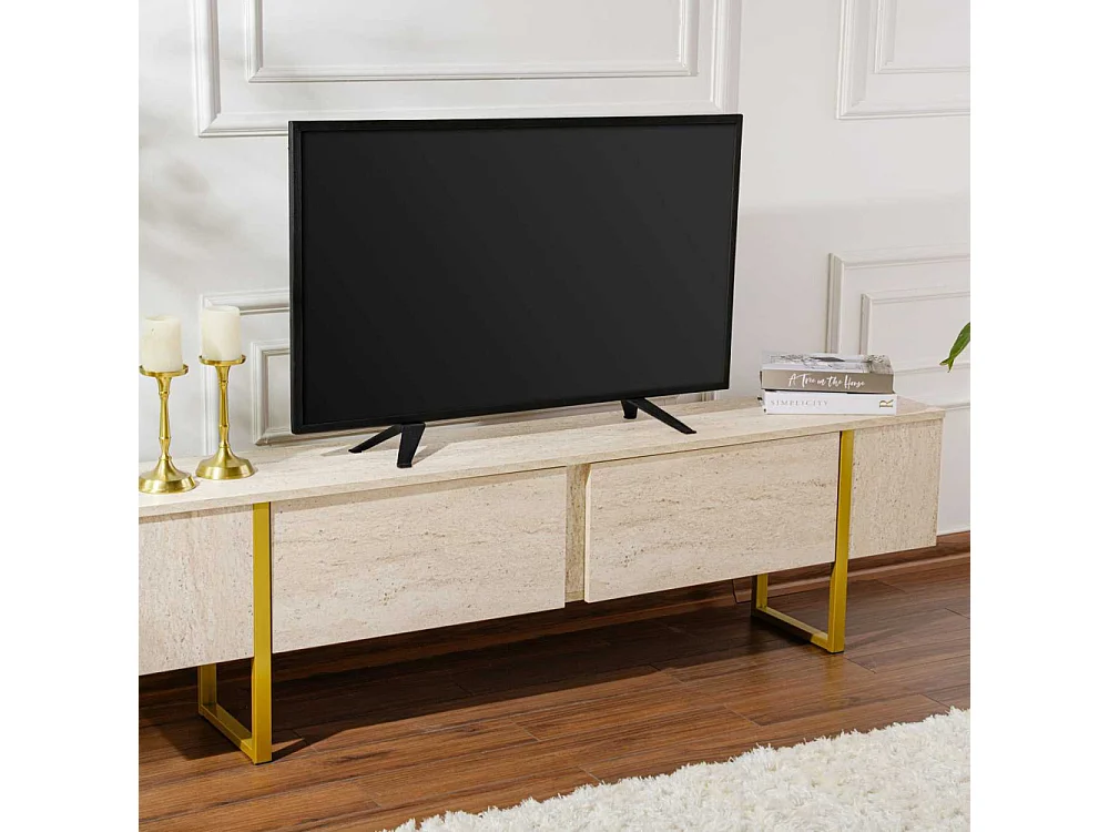 TV-Möbel mit 2 Klapptüren L180 cm - SERENITY