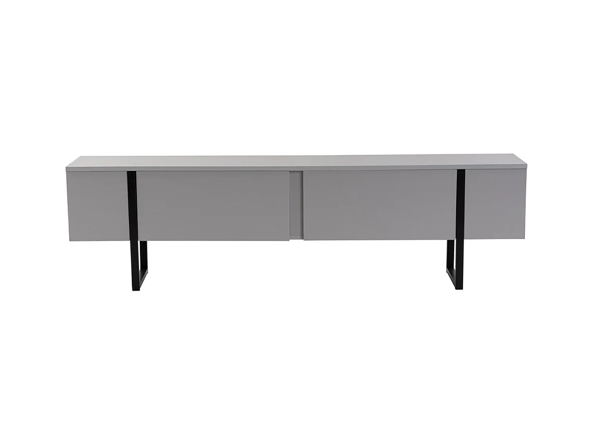 Meuble TV 2 portes abattantes L180 cm - SERENITY
