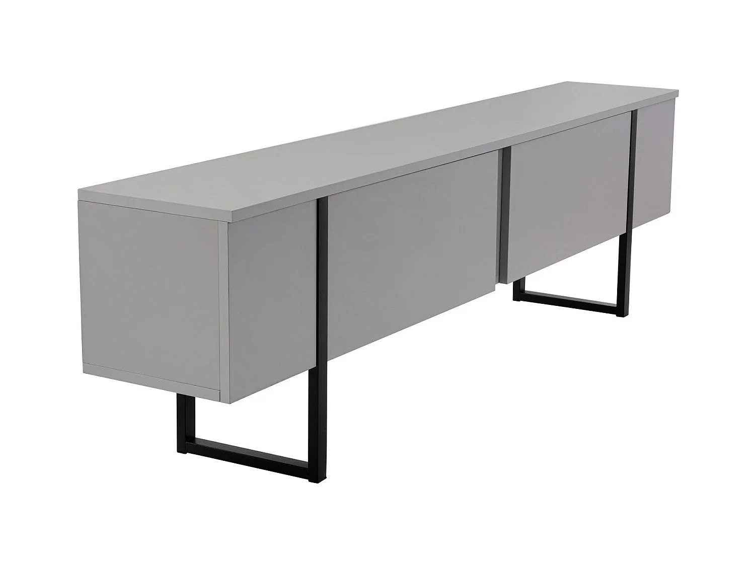 Meuble TV 2 portes abattantes L180 cm - SERENITY