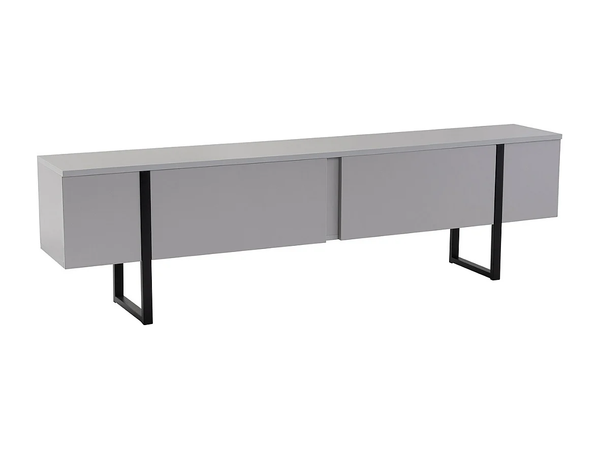 Meuble TV 2 portes abattantes L180 cm - SERENITY