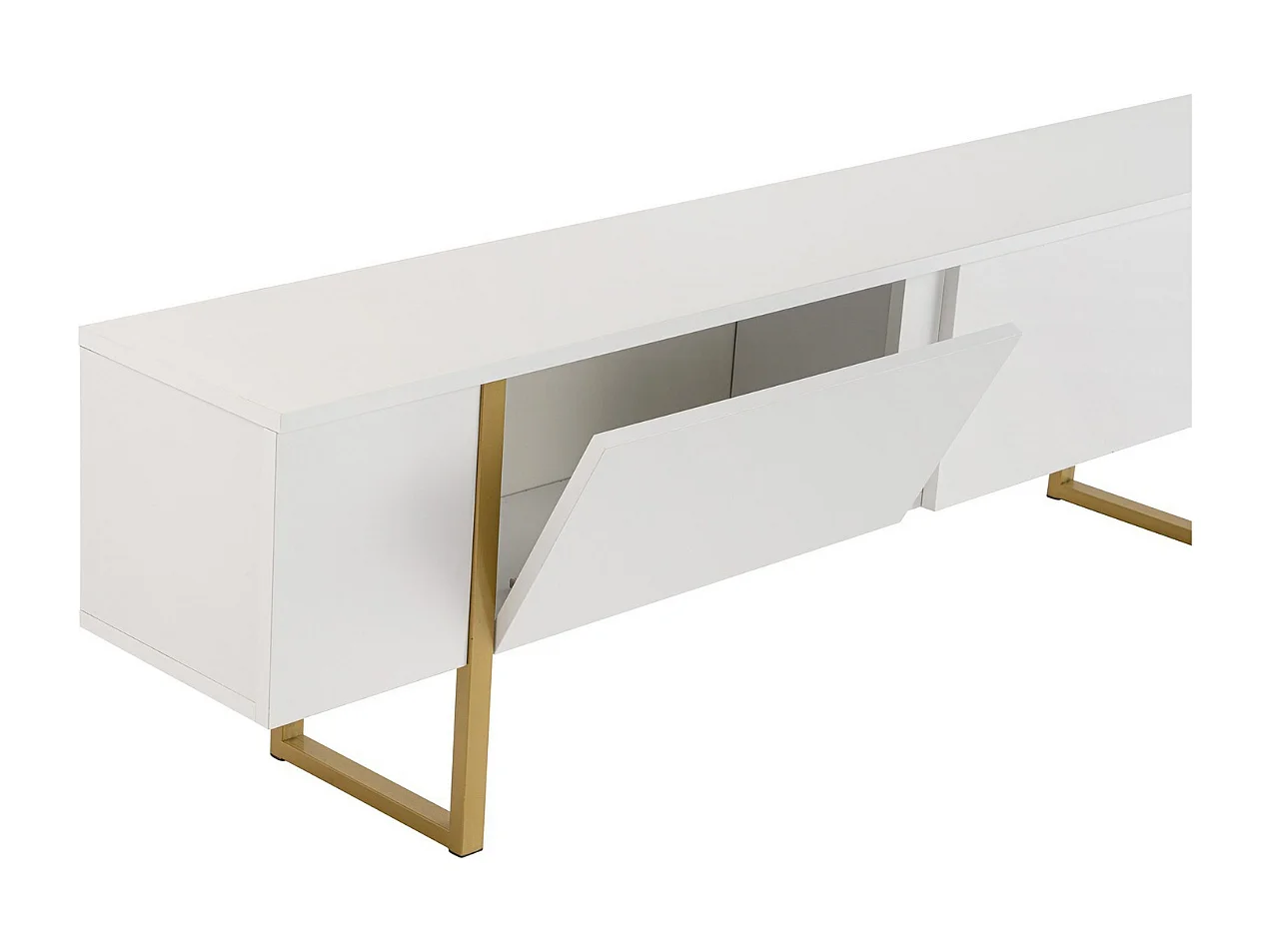 Meuble TV 2 portes abattantes L180 cm - SERENITY